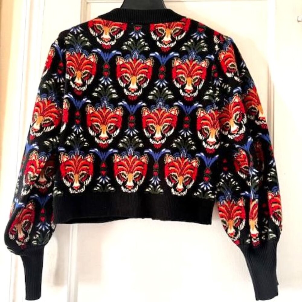 FARM Rio Black Boho Panther Cardigan - Picture 10 of 16